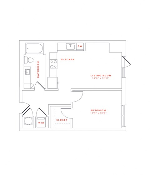 1 bedroom/1 bath apartment home